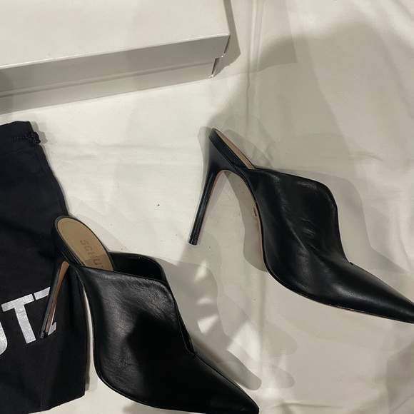 Schutz black leather mule heel - Picture 3 of 4